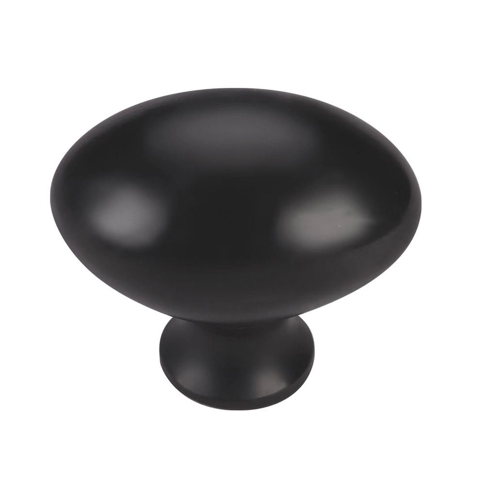 1-1/2''  Egg Cabinet Knob, Flat Black