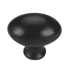 1-1/2''  Egg Cabinet Knob, Flat Black