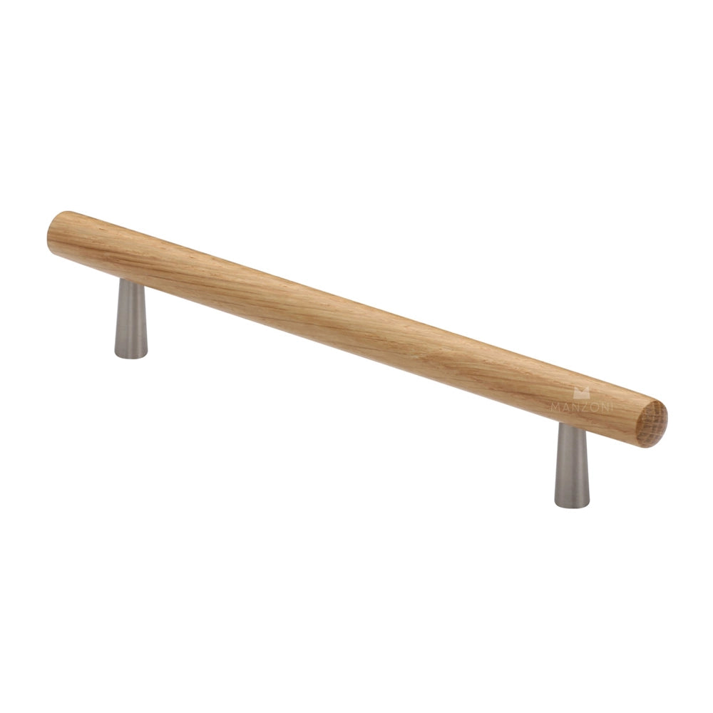 8-5/8''  Tubular Designer Wood Cabinet Pull, Oak