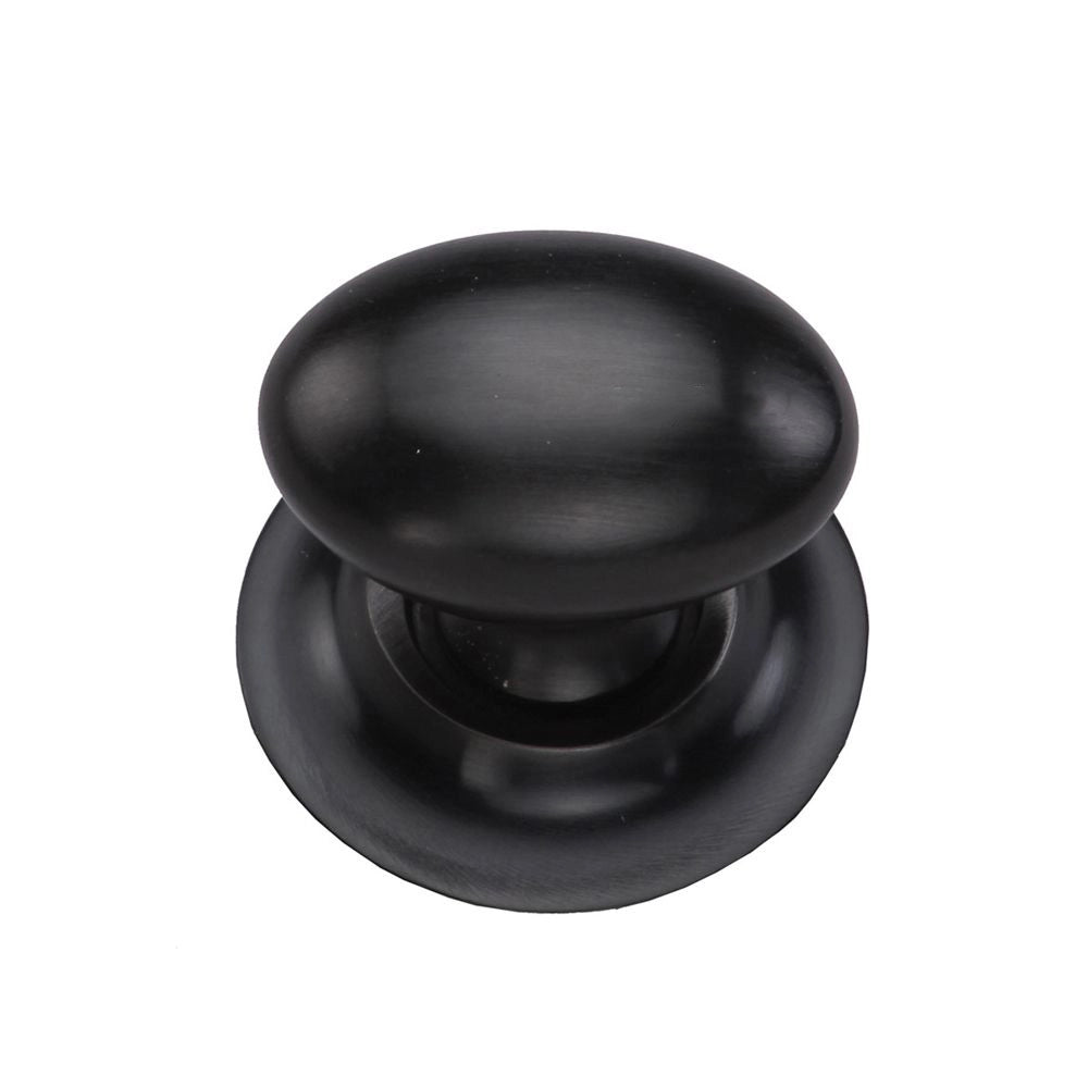 1-1/4''  Egg Cabinet Knob on Rose, Dark  Oil-Rubbed