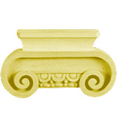 Medium Rubberwood Hand Carved Ionic Capital (1834)