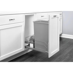 Double Undermount Soft-Close Waste Containers - 27 qt. - Silver