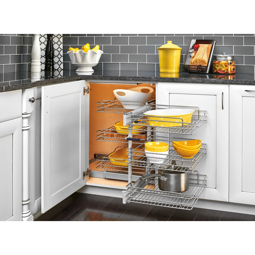 Pullout Soft-Close Wire Pull-Slide-Pull Blind Corner Accessories - 15 in.