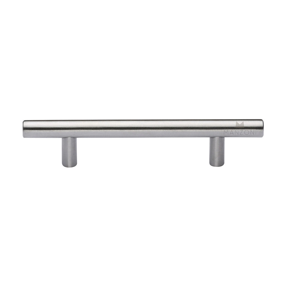 6-1/8''  Modern Round Bar Cabinet Pull, Satin Stainless