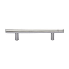 6-1/8''  Modern Round Bar Cabinet Pull, Satin Stainless