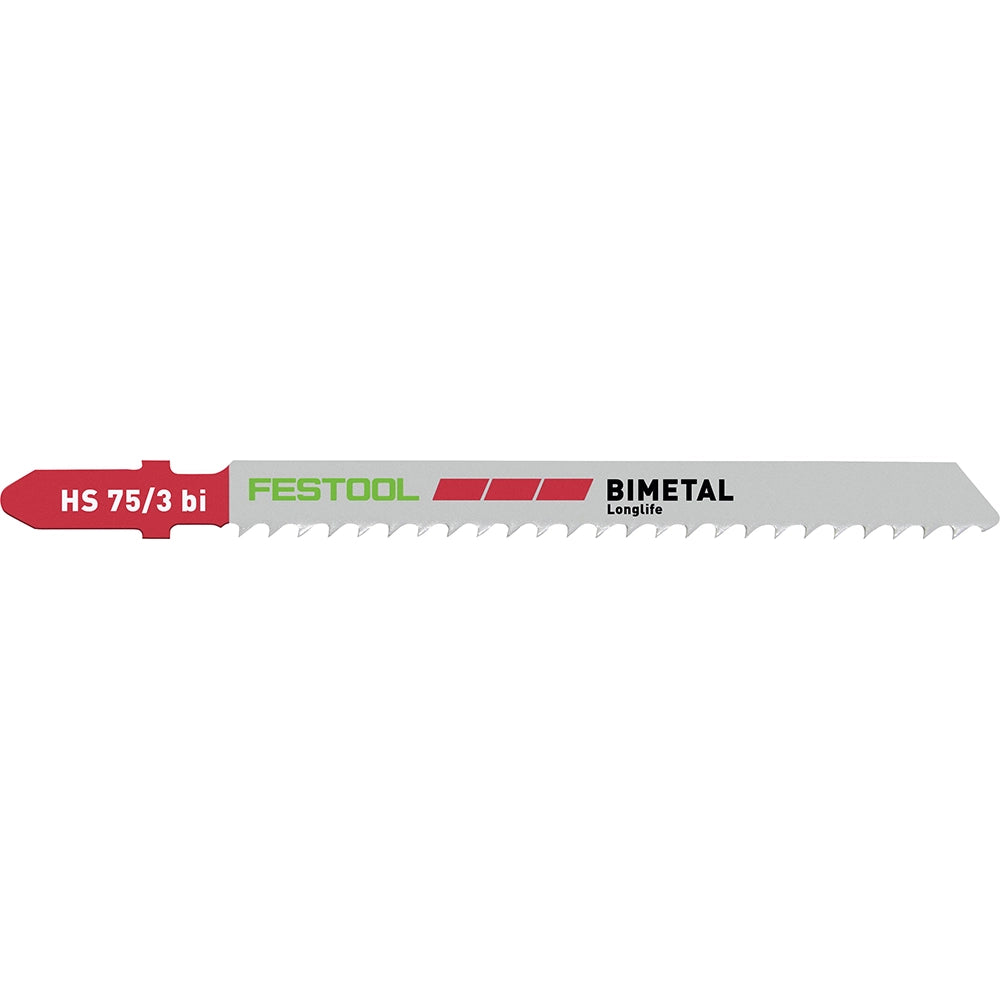 Festool Jigsaw Blades, Plastics Solid Material, HS 75/3 BI/5, 5-Pack (204336)