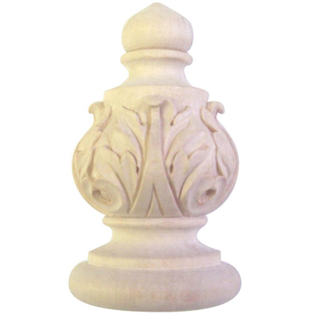 Large Rubberwood Acanthus Half Finial (2049)