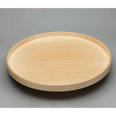 Full Circle LD Banded Wood Tray w/ Steel Bearing Corner Lazy Susans - 32 in.