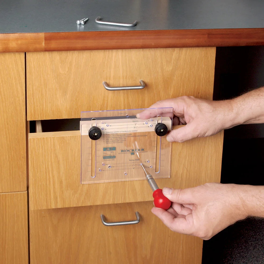 Rockler Drawer Pull JIG IT® Template and Center Punch