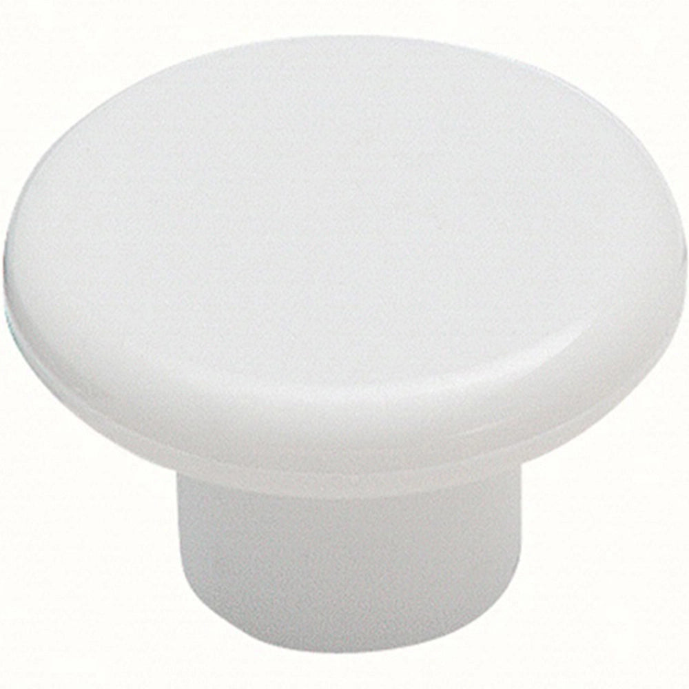 White Plastic Hardware Knob