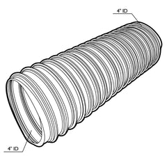 Clear Flexible Hose - 1 foot x 4" Diameter