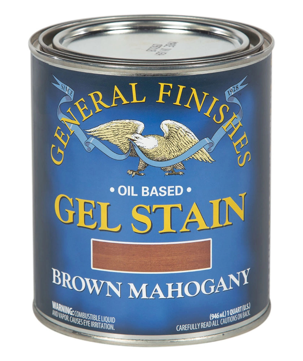 General Finishes Gel Stain, Brown Mahogany, Quart