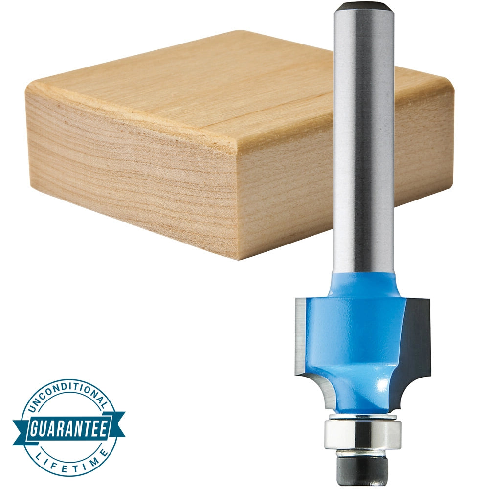 13/16" D x 25/64" H x 1/4'' R x 1/4" Shank Rockler Miniature Roundover Bit