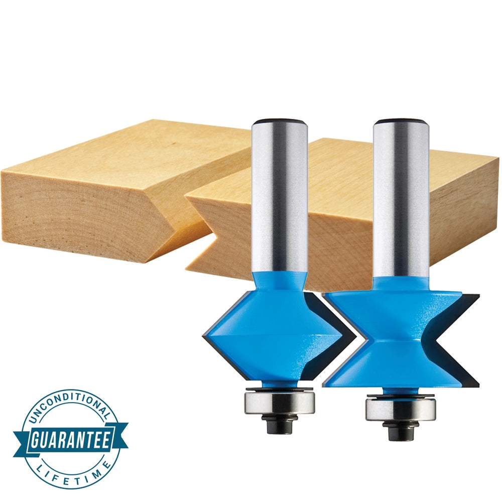 1-3/8" D x 3/4" H x 1/2" Shank Rockler Edge V-Groove Bit (Convex)