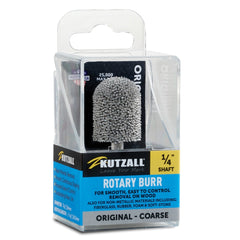 Kutzall Original - Ball Nose Burr, 1/4'' Shaft, Head Diameter 3/4'' X Head Length 1-1/8'', Coarse