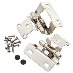 Partial Wrap 1/2" Overlay Hinges - Antique Brass - pair