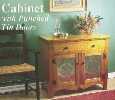 Cabinet with Punched Tin Doors Downloadable Plan