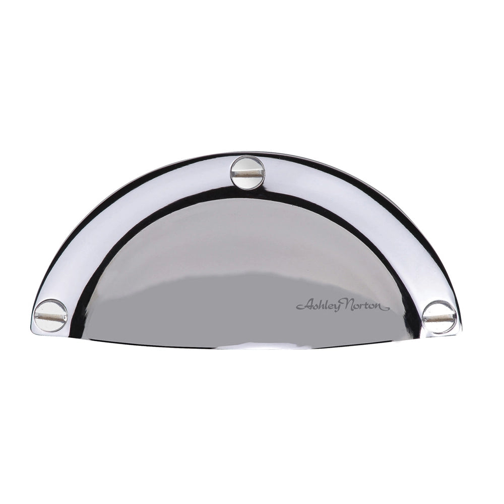 3-3/4''  Front Mounted Cabinet Bin Pull, Polished Chrome
