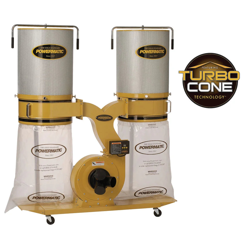 Powermatic PM1900TX-CK1 Dust Collector, 3HP 1PH 230V, 2-Micron Canister Kit