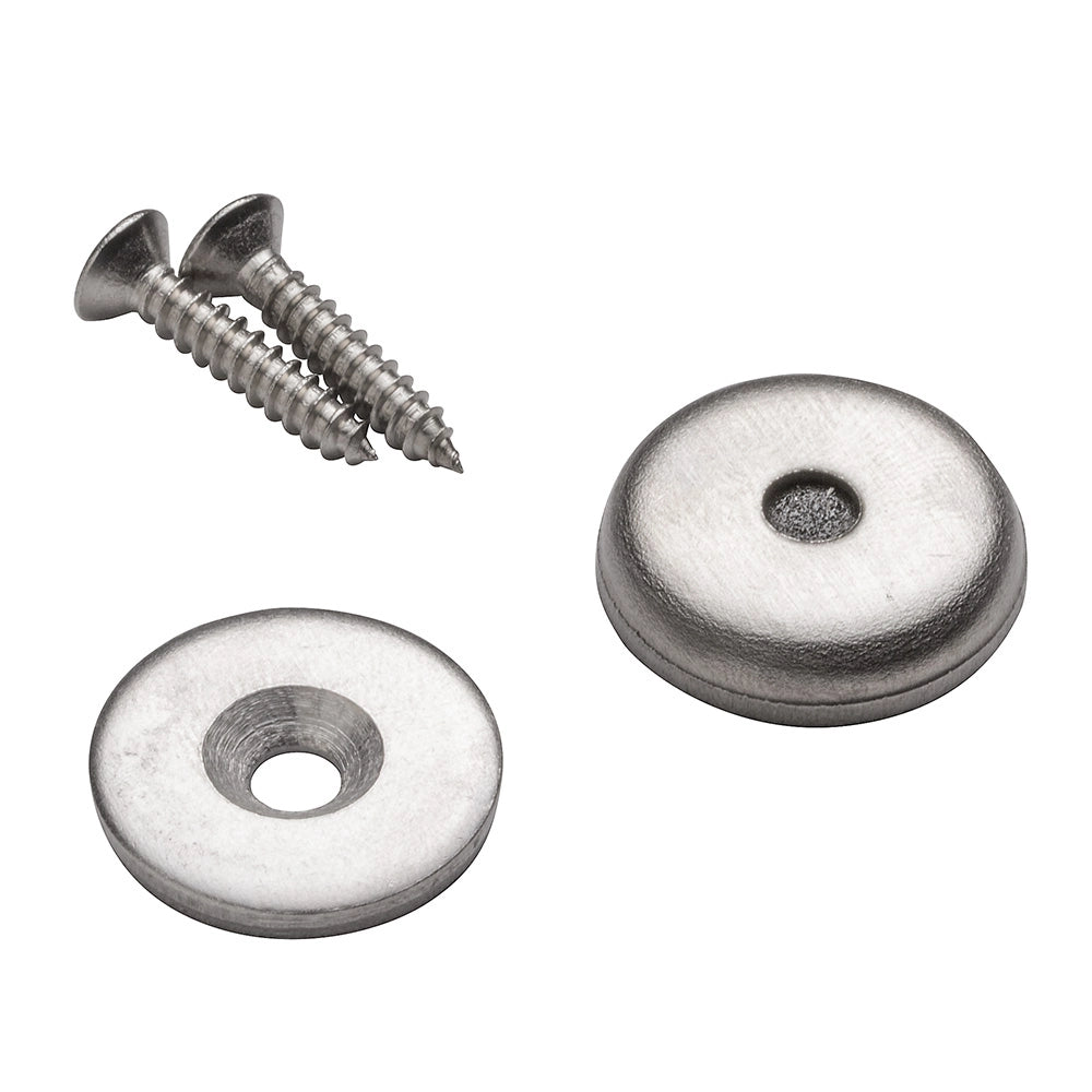 Flat-Mount Stainless Steel Magnetic Catch, 20 lb. Hold