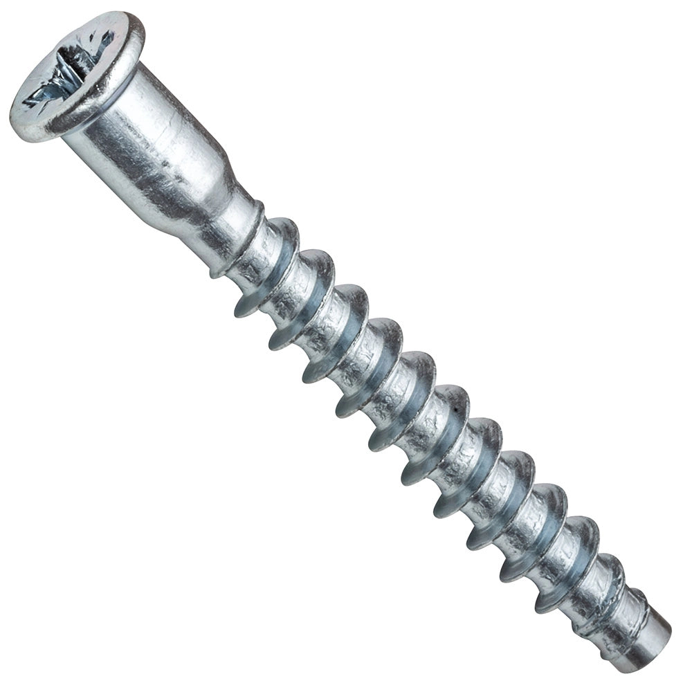 Centerline M7.0 x 50mm Flat Head Pozi Drive Confirmat Screws, Zinc, 50-Pack