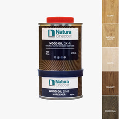 Natura Onecoat Wood Oil 2K with Stain, 360 mL (12.17 oz), Natural White