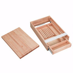 20-1/2" Wide Knife Holder and Cutting Board Drawer System, Wood - Maple (4KCB-24)