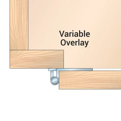 Variable Overlay Self-Closing Face-Mount Cabinet Hinges (3429), Antique Brass