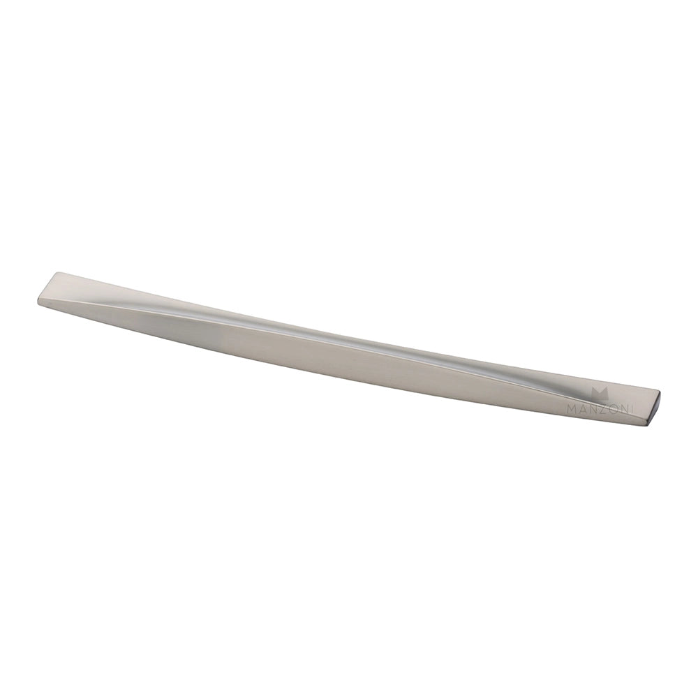 13-1/8''  Leaf Cabinet Pull, Satin Nickel