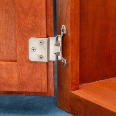 3/8" Inset Surface Mount Hinges - Brass - pair