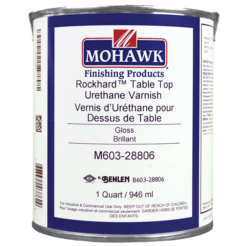 Mohawk Rockhard Table Top Urethane Varnish, Quart, Gloss