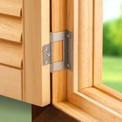 3" Non-Mortise Wrap Hinges - Satin Nickel