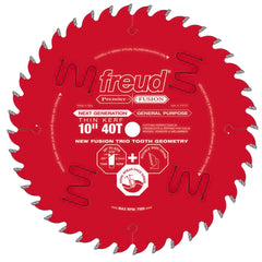 Freud® 10" x 40T Premier Fusion Thin Kerf General Purpose Saw Blade - P410T