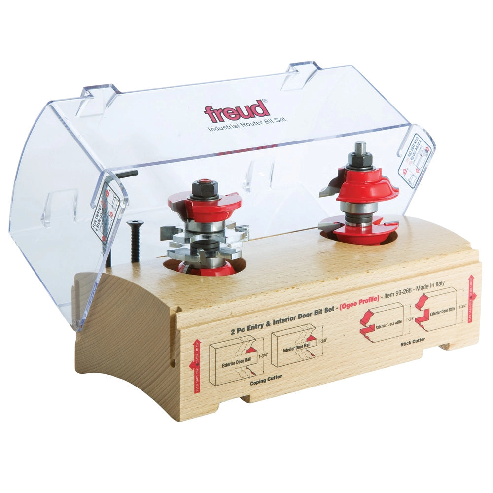 Freud® 99-268 Entry/Interior Door Ogee Router Bit Set - 1-7/8" Dia x 1-7/8" H x 1/2" Shank