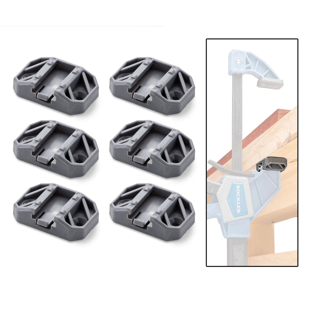 Mountable Jaw Attachments for Rockler Medium-Duty Spring-Loaded Bar Clamps, 6-Pack