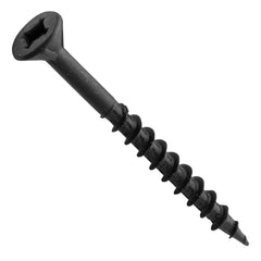 Centerline #8 x 2'' Flat Head Square X Self-Countersinking Fluted-Tip Wood Screws, Black, 100-Pack