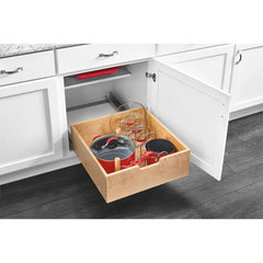 Base Cabinet Pullout Single Wood Basket w/ Soft-Close Sink and Base - 18 in.