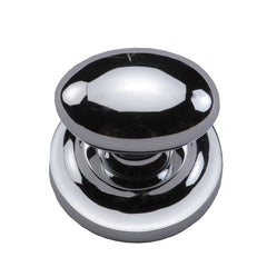 1-1/2''  Egg Cabinet Knob on Rose, Polished Chrome