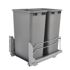 Rev-A-Shelf Double 50-Quart Soft-Close Bottom-Mount Trash Pull-Out, 14-3/4''W