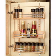 16-1/8" Wide Adjustable Door Mount Spice Rack (4ASR-21)