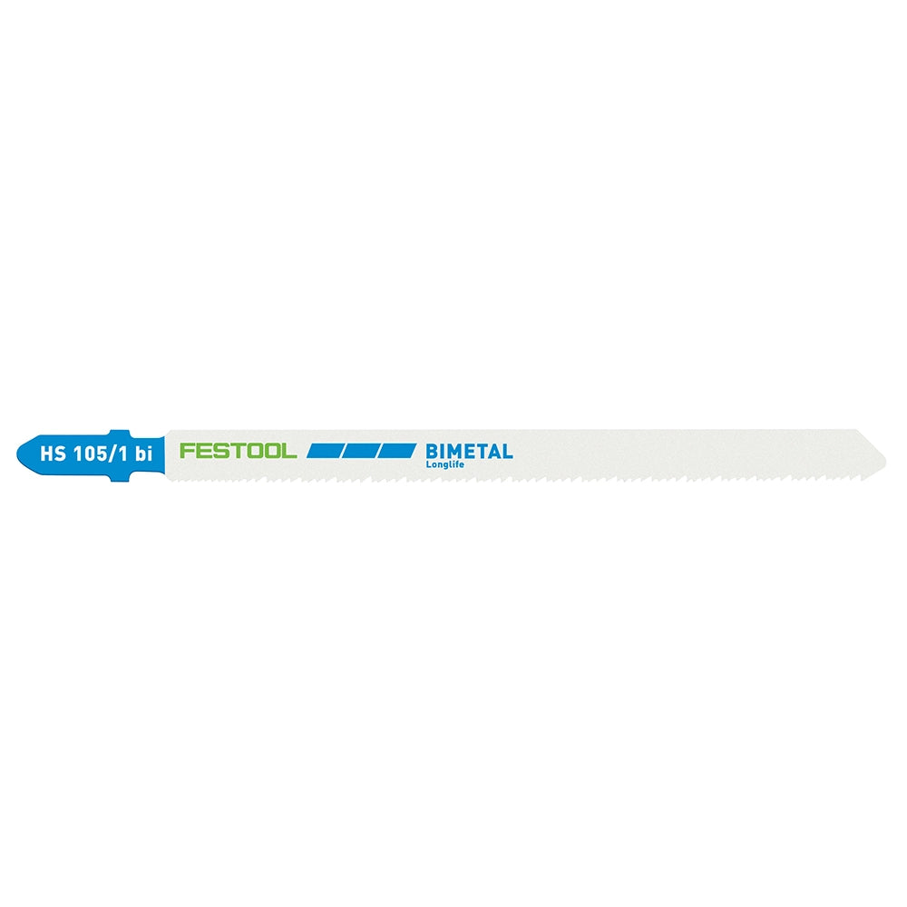 Festool Jigsaw Blades, Metal Steel/Stainless Steel,  HS 105/1 BI/5, 5-Pack (204272)