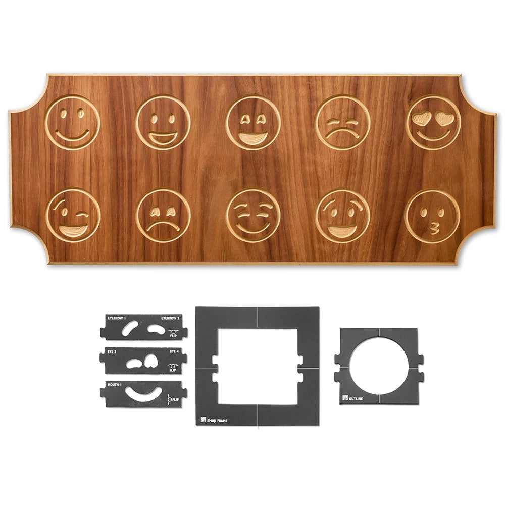 Rockler Interlock Signmaker's Templates, Emoji Kit