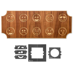 Rockler Interlock Signmaker's Templates, Emoji Kit