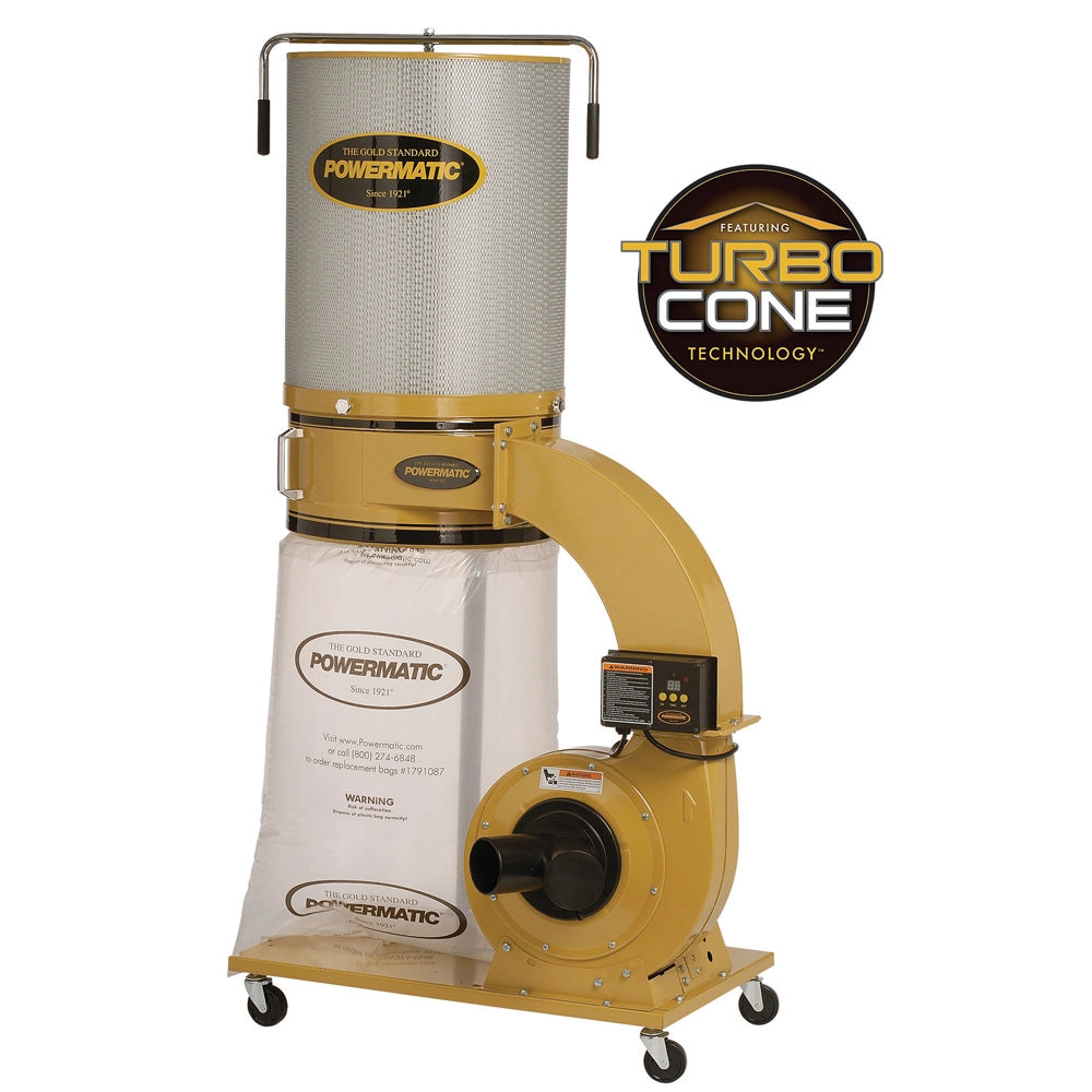 Powermatic PM1300TX-CK Dust Collector, 1.75HP 1PH 115/230V, 2-Micron Canister Kit