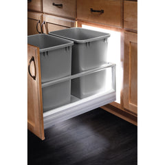 Single Bottom Mount Rev-A-Motion® Aluminum Waste Containers - 35 qt.