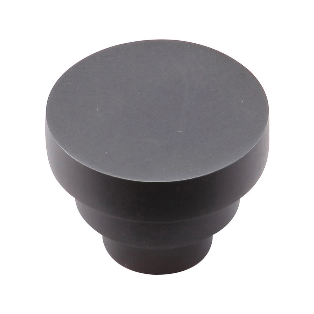 1-1/2''  Round Step Cabinet Knob, Dark  Oil-Rubbed