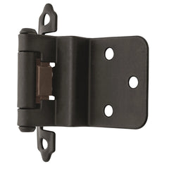 3/8'' Inset Self-Closing Face-Mount Cabinet Hinges (3428), Flat Black