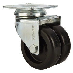 3'' 220-lb. Dual-Wheel Non-Marking Polyolefin Caster, Swivel