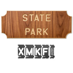 Rockler Interlock Signmaker's Template Kit, State Park Font, 1-1/2''H