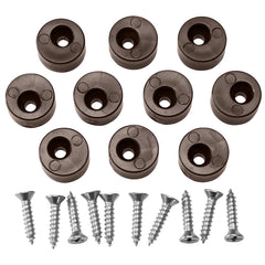 Brown Inset Door Stops for Self-Closing Hinges, 10-Pack